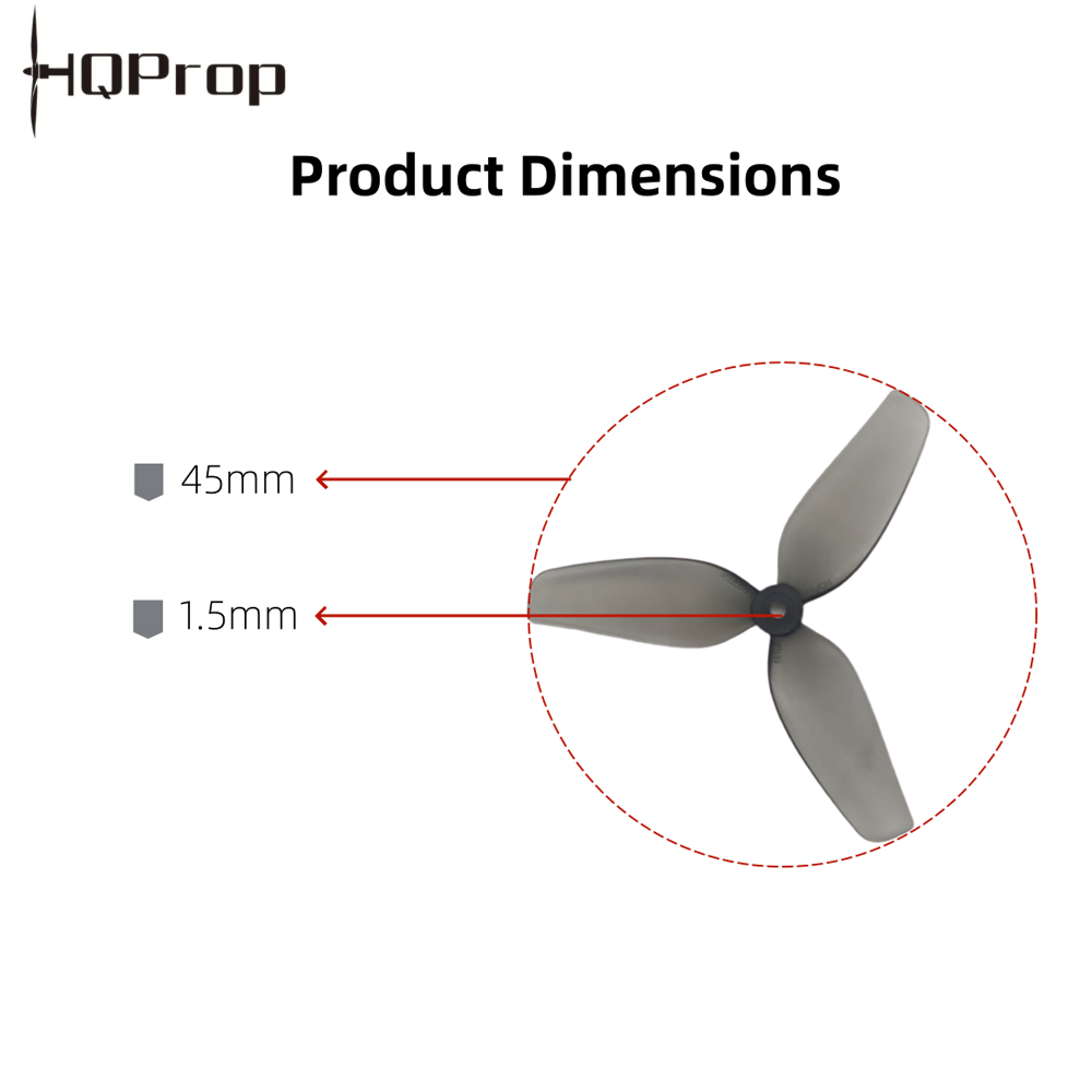 Drone Propeller - HQProp 45mm 1.8×1.2×3 Three-Blade Propeller 1.5mm