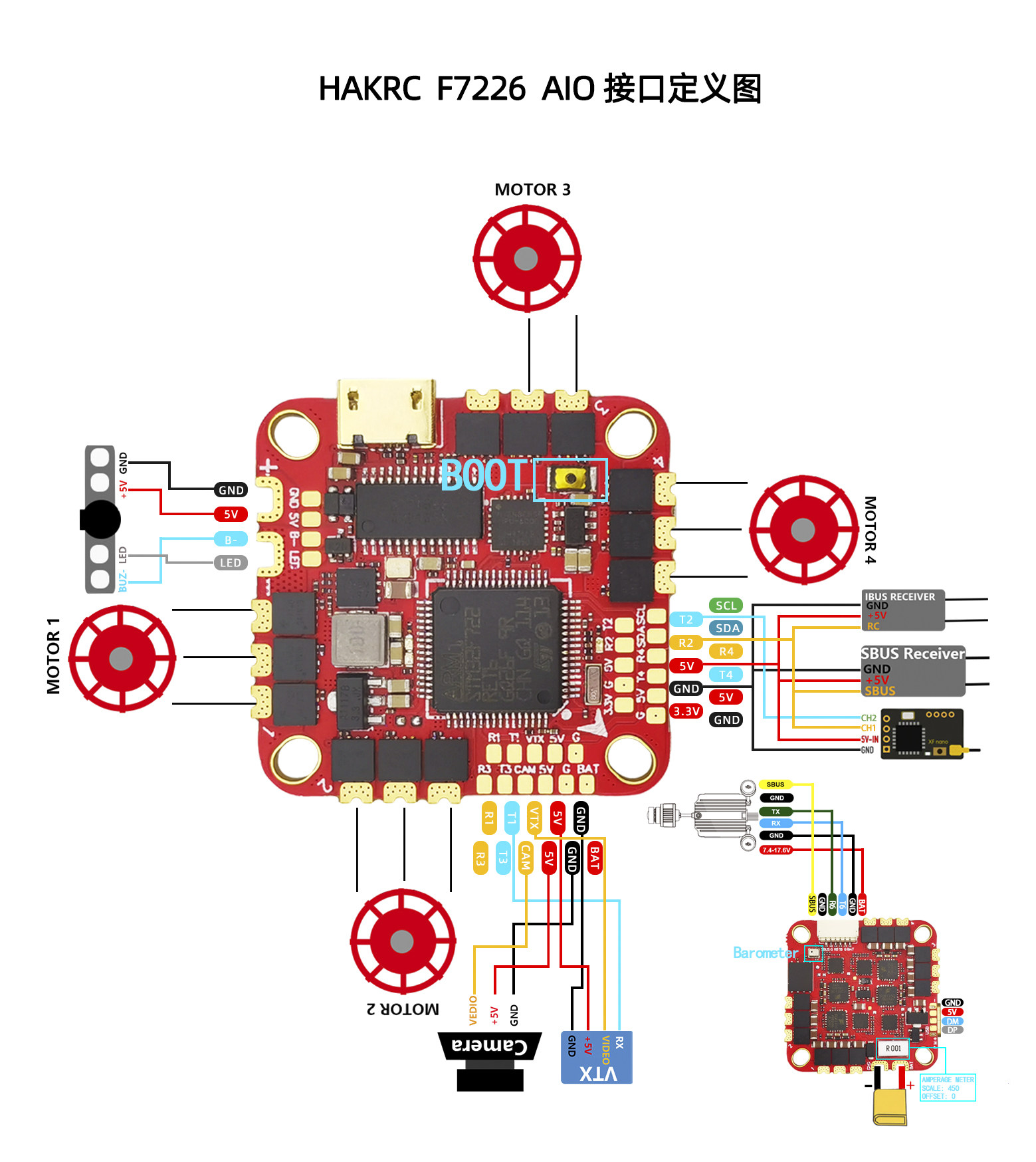 HAKRC F722 40A AIO Flight Cont - đánh giá và giá Drone Flight Controller